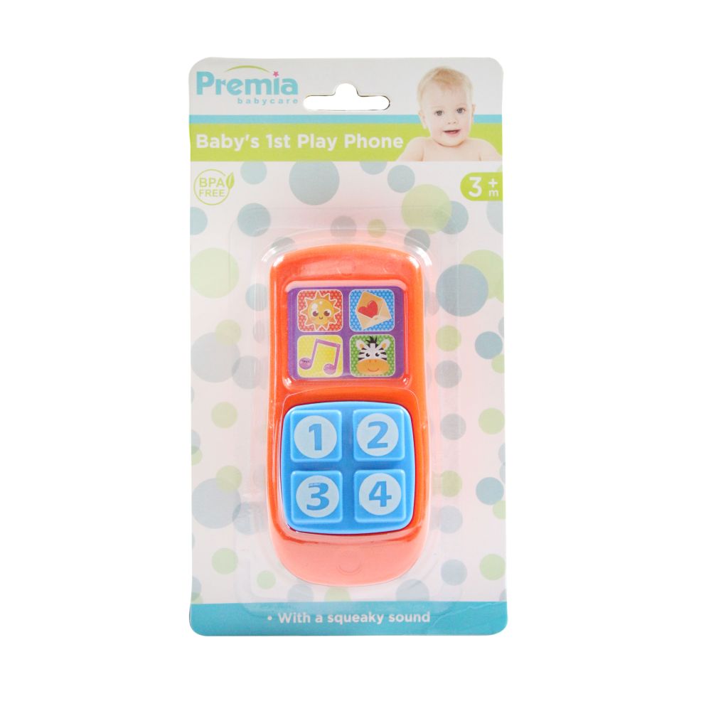PREMIA FIRST PHONE BABY TOY W/SQUEAKER C/P 24