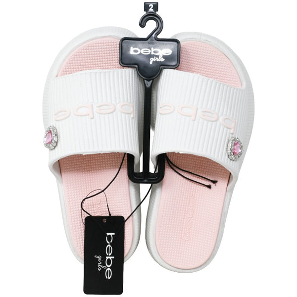 Girls White Platform Eva Slides C/P 16 BEBE