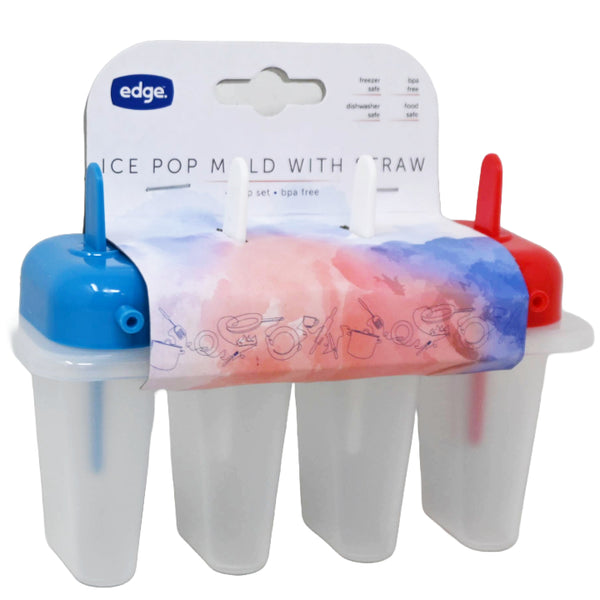 Edge 4pk Popsicle Mold Multicolor Handles C/P 120
