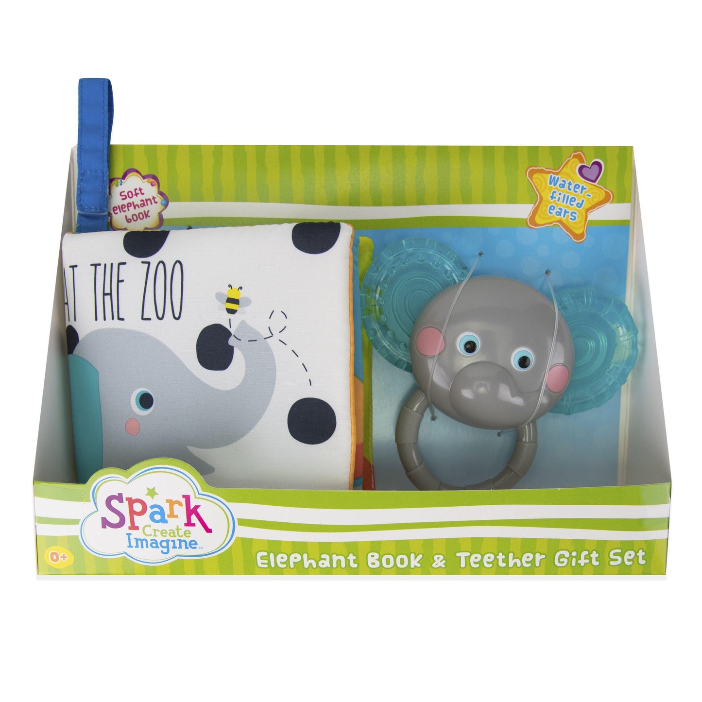 BABY ELEPHANT BOOK & TEETHER GIFT SET C/P 6