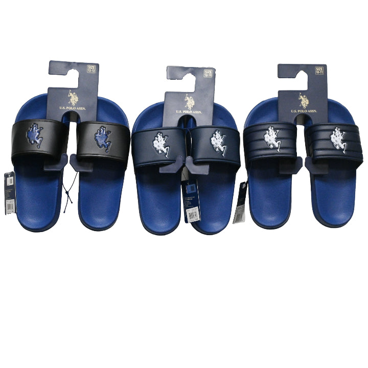 U.S. POLO ASSN. ASST BOYS BLUE/BLK SANDALS C/P 24