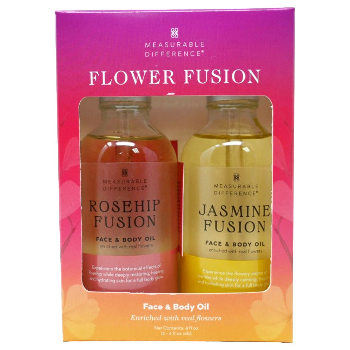2pc 4oz Flower Fusion Face & Body Oil Set C/P 6 Measurable Difference