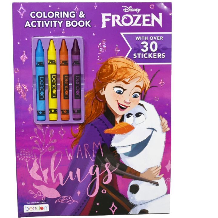 DISNEY FROZEN COLORING & ACTIVITY BOOK WITH CRAYONS & STICKERS C/P 24