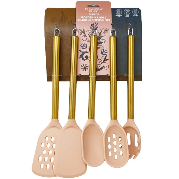 5pc Apr Gld Utensil Set C/P 12 Phantom Chef