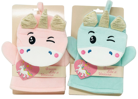BATH GLOVE 2 COLORS ASSTD - PINK AN C/P 48