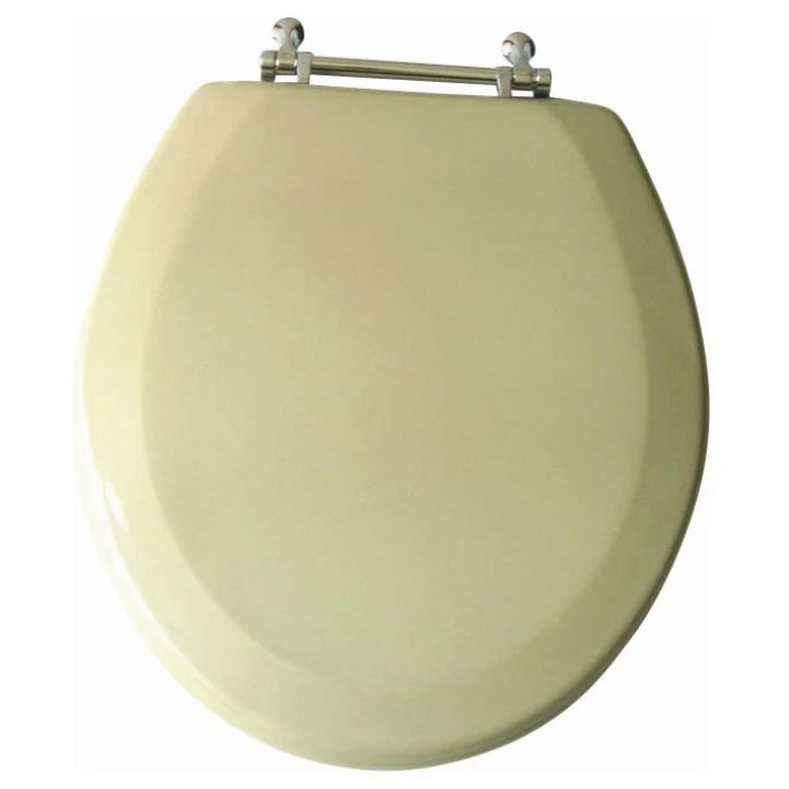 *OUTSIDE OF CA*Toilet Seat Premium MDF Beige with Metal Hinges C/P 6