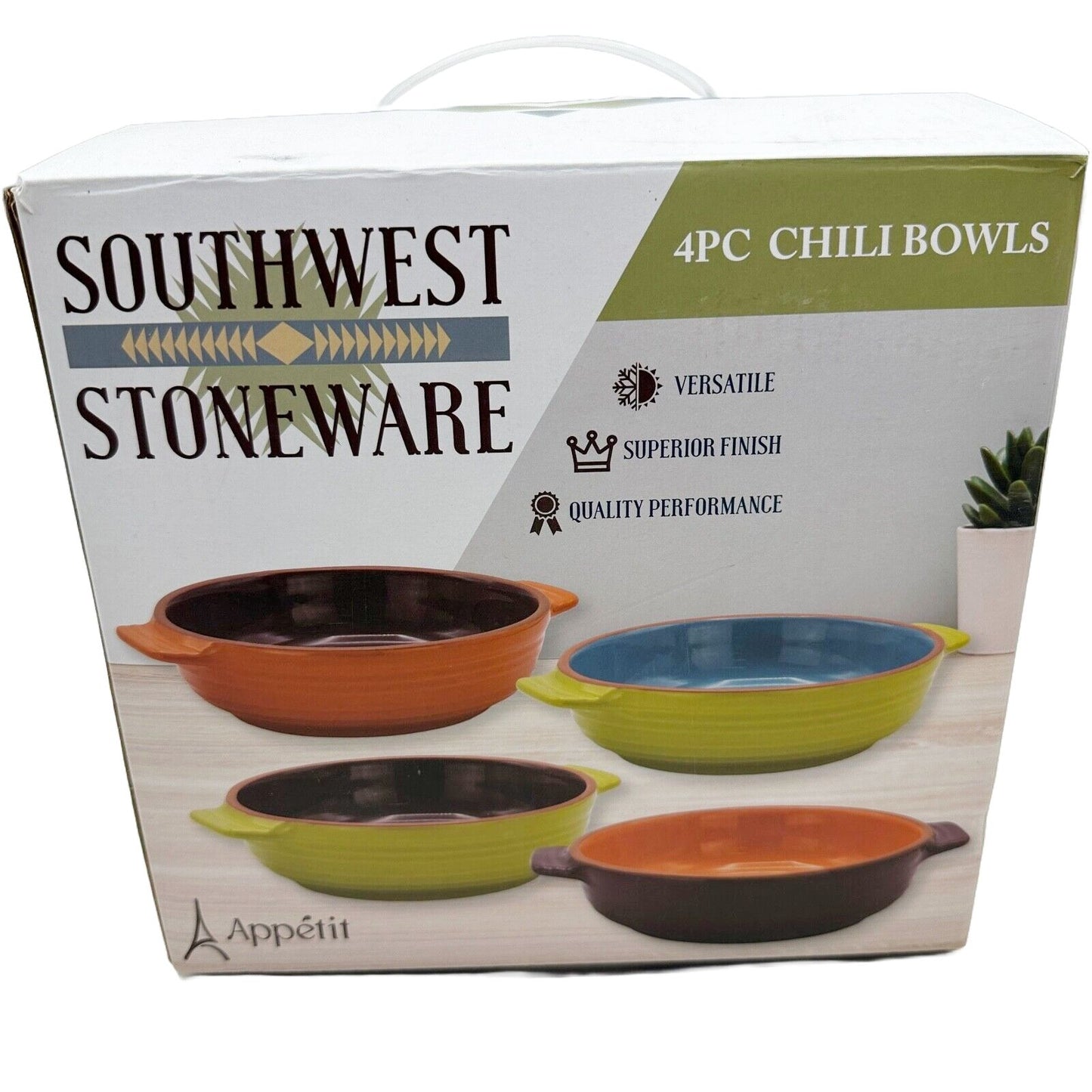 4pc ASST COLOR CHILI BOWLS C/P 6