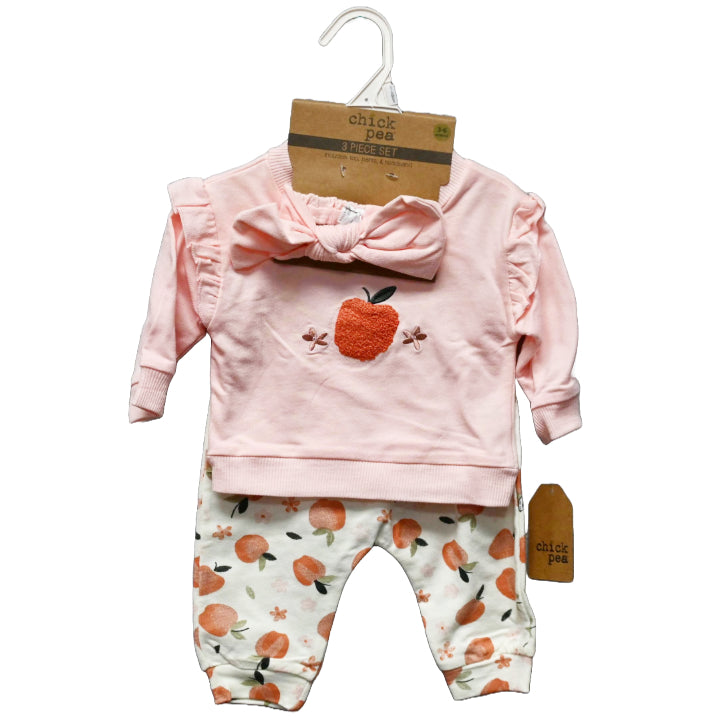 3pc APPLE PINK PANT SET C/P 48