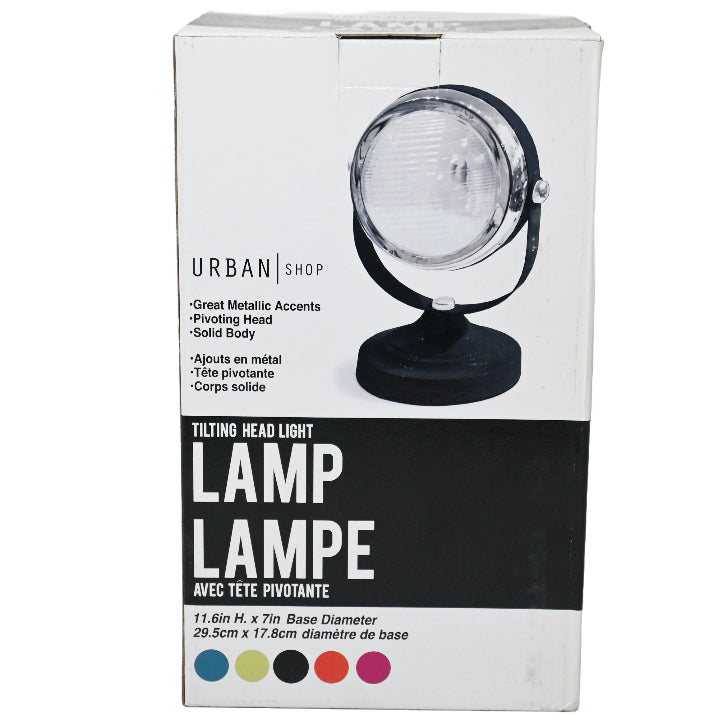 BLACK TILTING HEAD DESK LAMP C/P 6