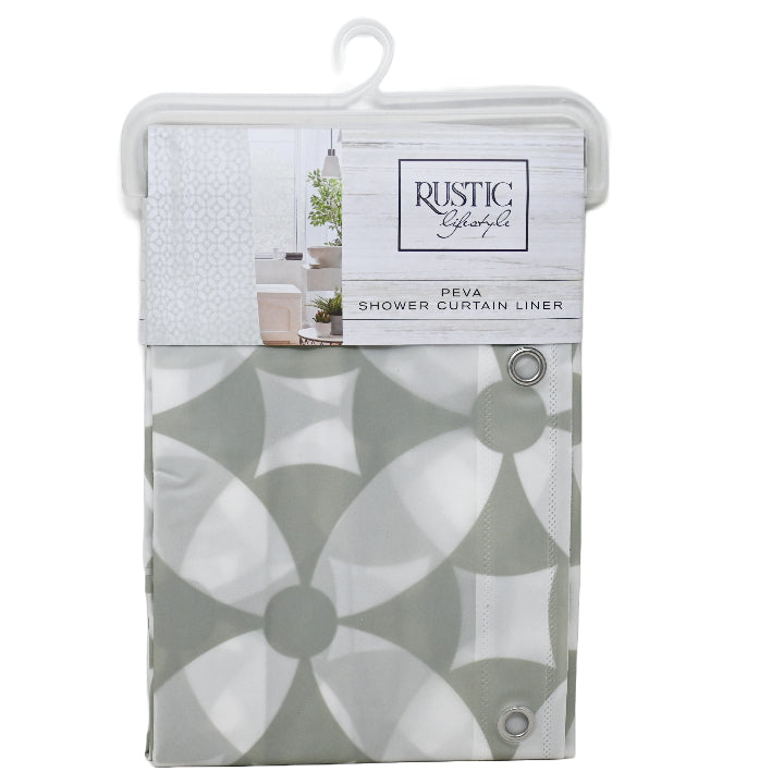 70" X 72" LIGHT GRAY PEVA SHOWER CURTAIN C/P 12