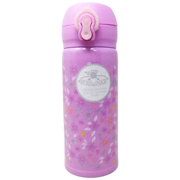 Kids Purple Floral Metal Bottle C/P 60 Zoey & Miles