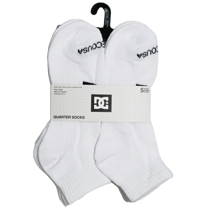 5pk DC MENS HALF CUSHION LOGO QRT SOCKS SIZE 10-13 C/P 60