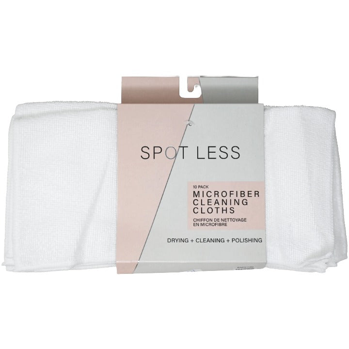 10pk Wht Microfiber Cloths C/P 48
