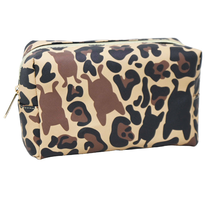 *OUTSIDE OF CA* LARGE CAMO RECTANGLE COSMETIC BAG FRENCH BULL C/P 40