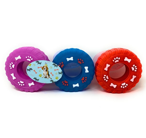 ROUND SQUEAKY DOG TOY C/P 36