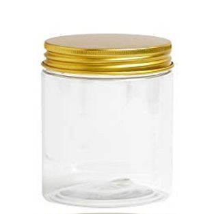 16oz PLASTIC JAR W/GOLD LID C/P 120