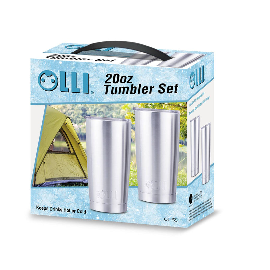 2pk 20oz STAINLESS STEEL TUMBLER C/P 12