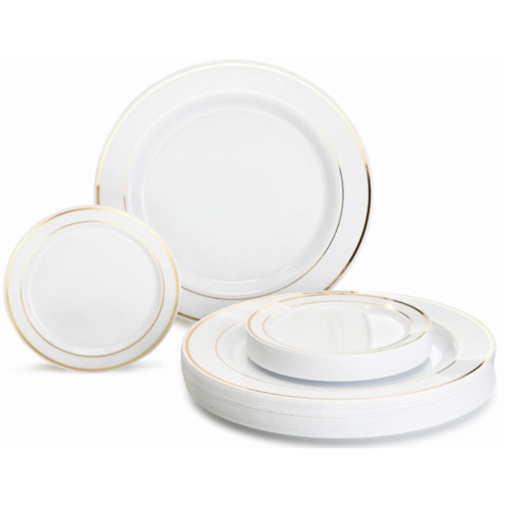 50pk Wht Gld Plate Set C/P 6 Occasions