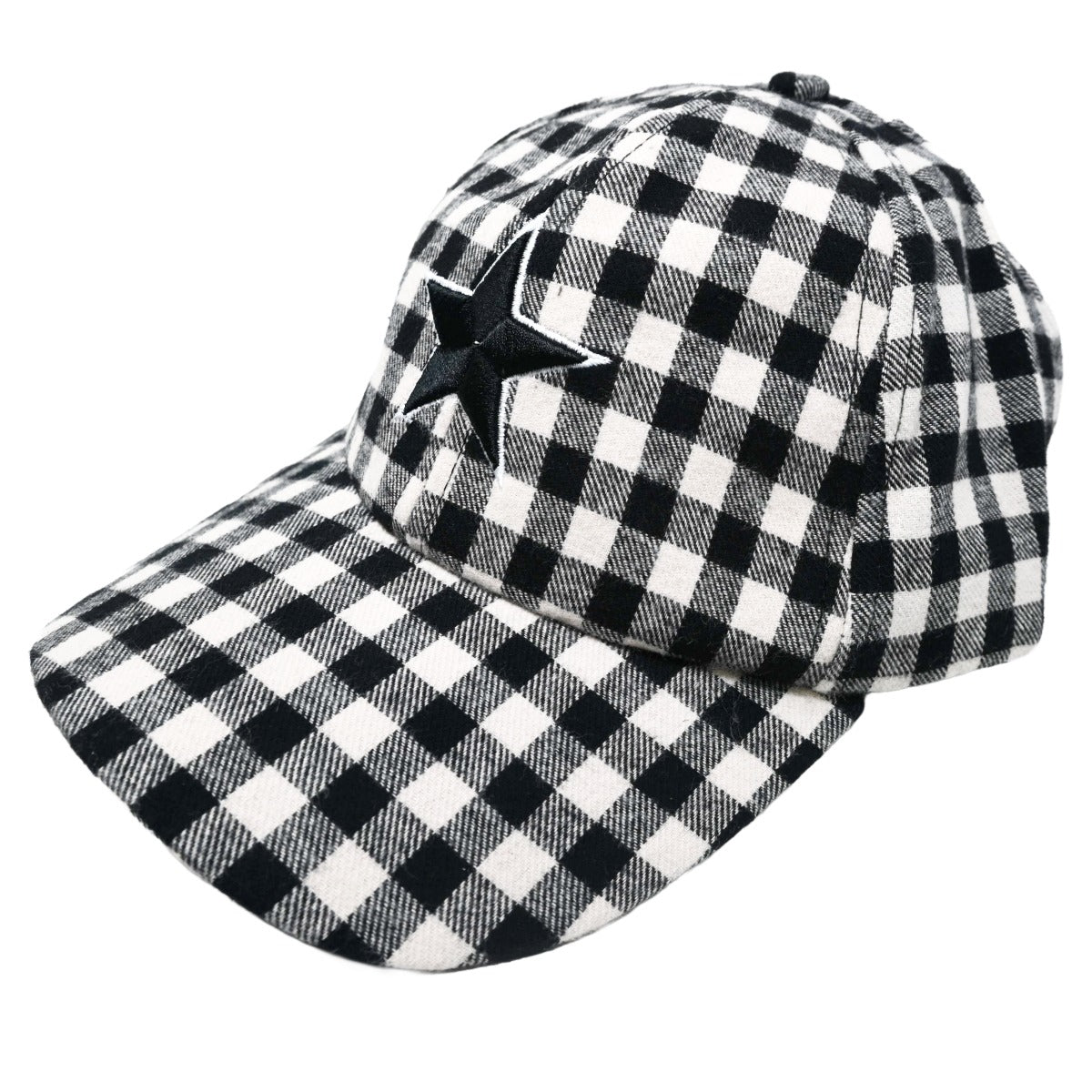 Rd Blk Plaid Star Cap C/P 48 Nicole Marciano