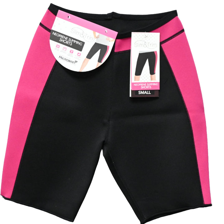 ASST BLK/PINK WOMEN NEOPRENE SHORT (FLAT PACKED) C/P 12