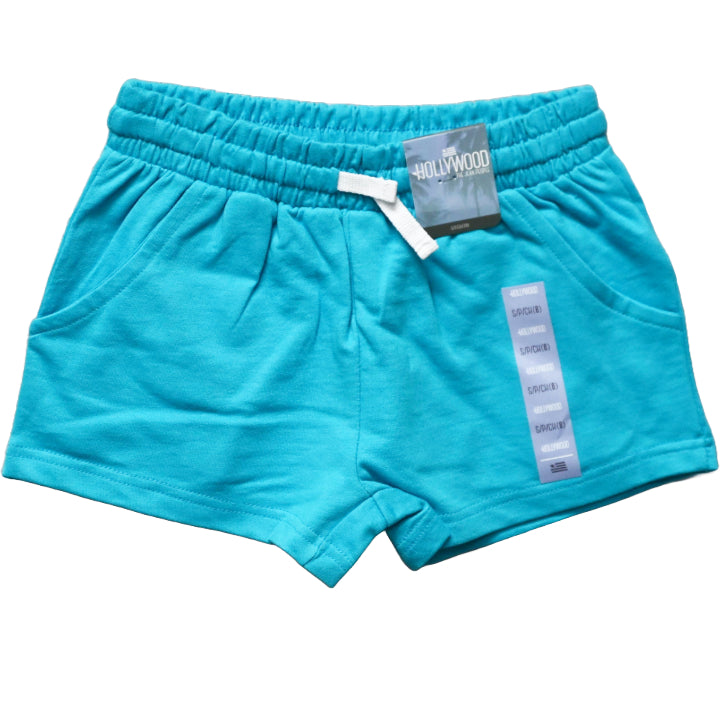S-XL GIRL SCUBA BLUE FRENCH TERRY PULL ON SHORT 4-ASST SIZE C/P 24