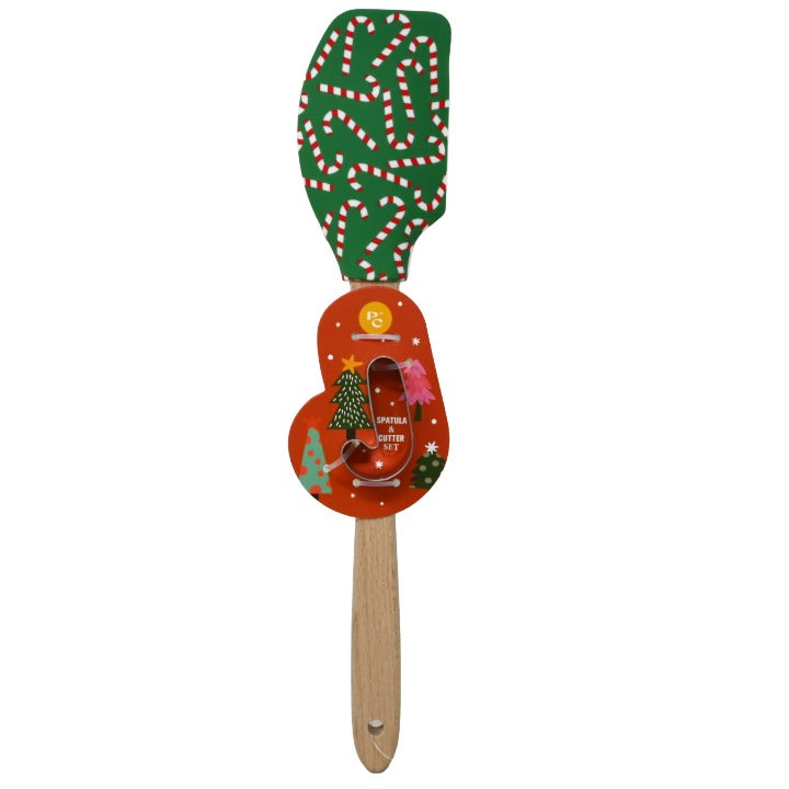 2pc Grn Spatula Cookie Cutter Scraper Set C/P 24 Phantom Chef Holiday