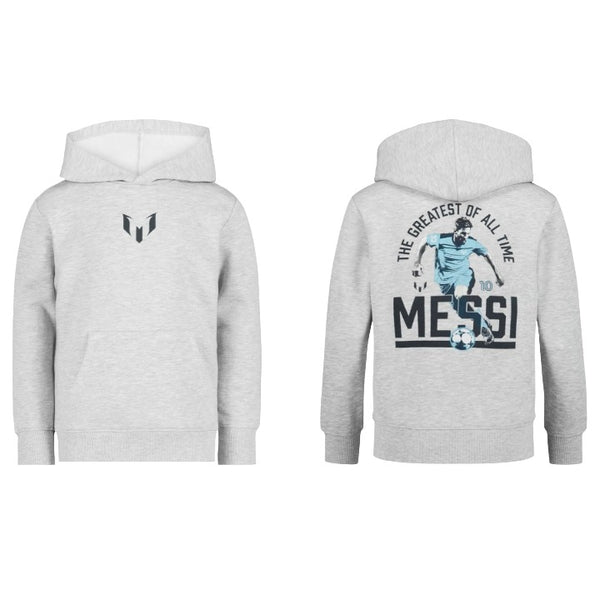 BOYS GRAY MESSI THE GOAT PULLOVER HOODIE 3-ASST SIZE 2T,3T,4T C/P 24