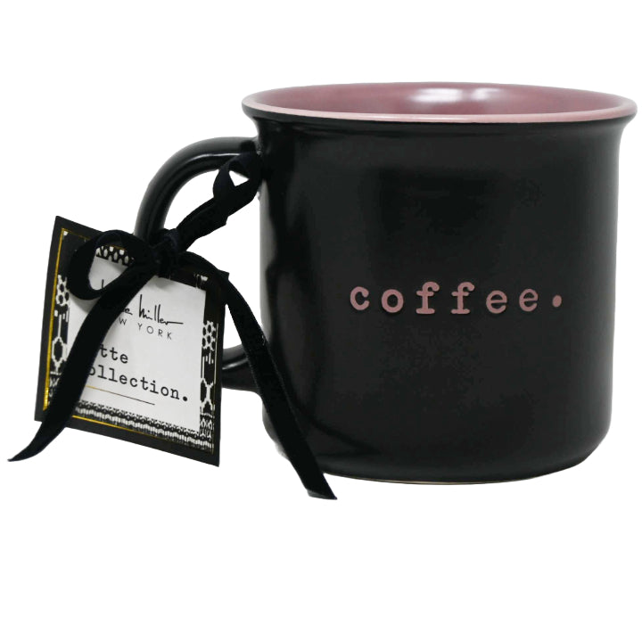 Debossed "Coffee" Camper Mug with Inside Purple Nicole Miller C/P 36