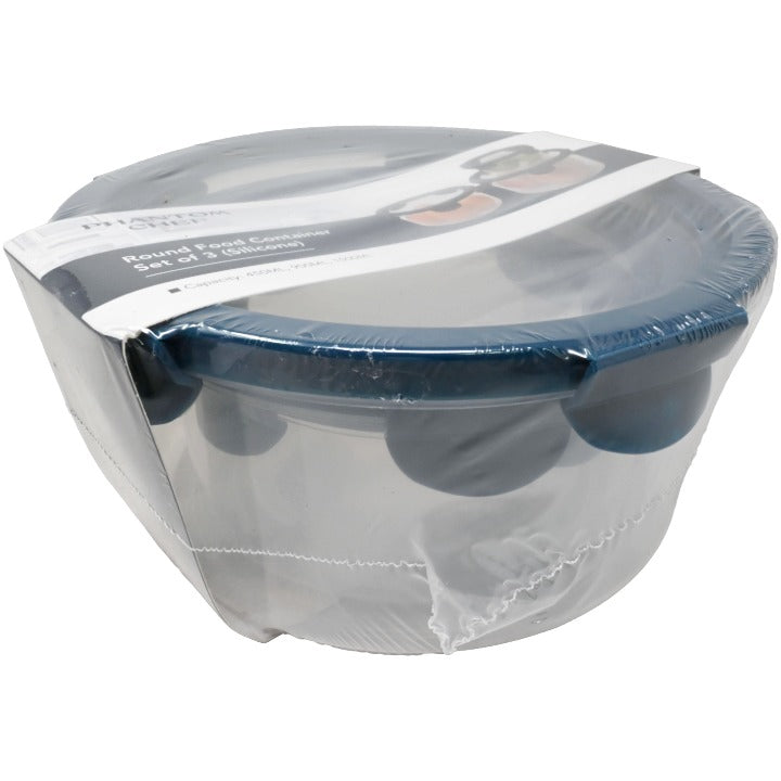 3pk Nvy Rnd Food Container Set C/P 36 Phantom Chef
