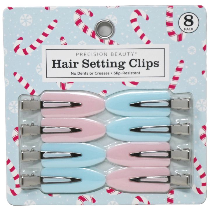 8pk PINK/BLUE HAIR SETTING CLIPS C/P 72
