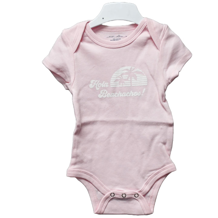 3-6 month, Pink Onesie Beachachos C/P 48