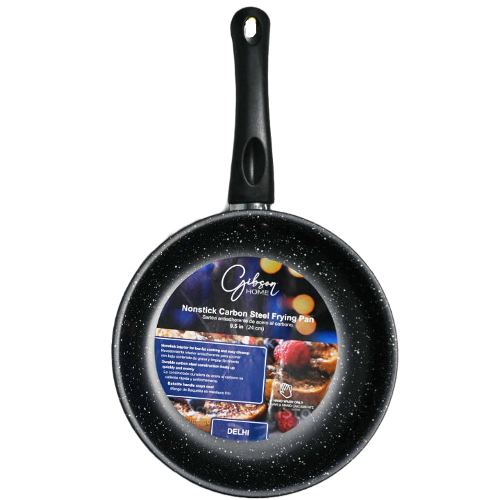 9.5" GH DELHI BLACK/GREY SPECKLE FRYING PAN W/BAKELITE HANLDE C/P 12