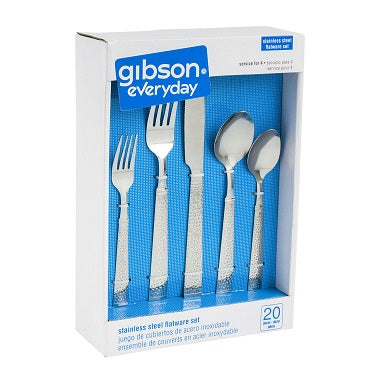 20pc GV PRATO S.S. SILVER FLATWARE SET C/P 6