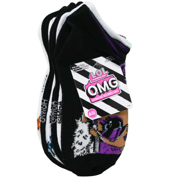 6pk GIRLS LOL OMG BE BOLD NS SOCKS SIZE 6-8 C/P 30