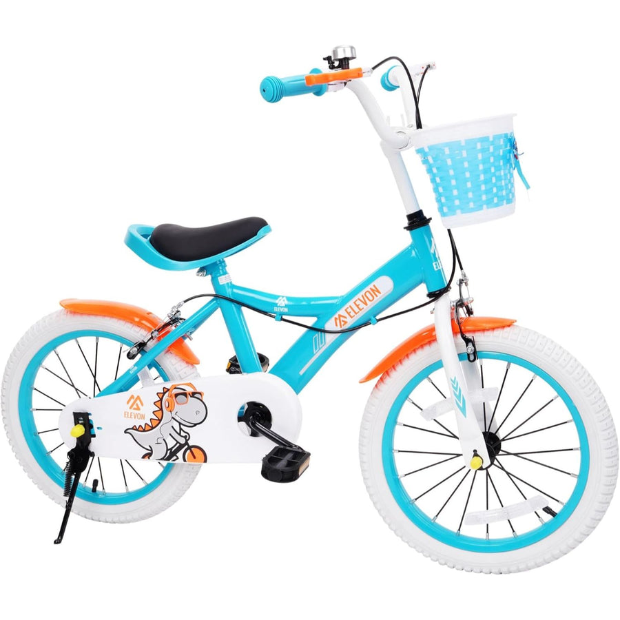 14" Kids Bicycle Aqua w/Training Wheels Basket Elevon (No UPC) C/P 1