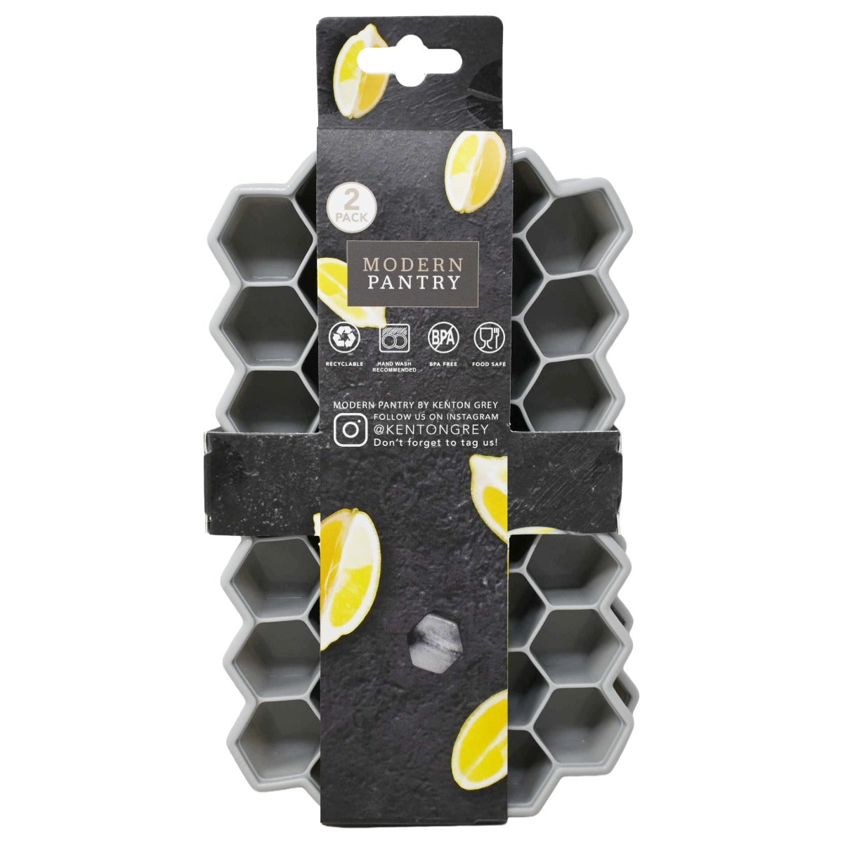 2pk Gry Oct Sil Ice Cube Trays C/P 24