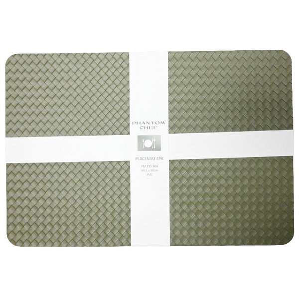 4pk Grn Placemats C/P 23 Phantom Chef