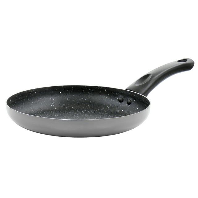12" SILVER ALUMINUM OSTER LUNETA FRY PAN W/BAKELITE HANDLE (NON-STICK, 2.0mm) C/P 12