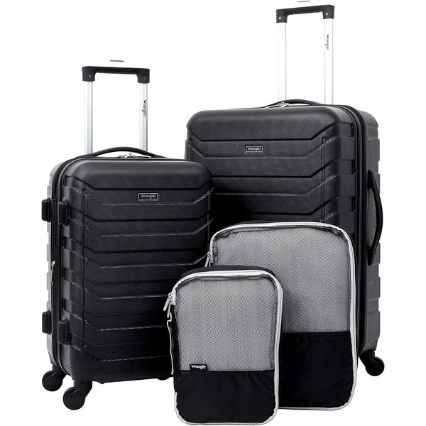 4pc WRANGLER BLACK ROLLING LUGGAGE SET C/P 1