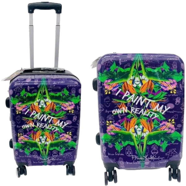 Frida Kahlo Travel Luggages Set (2pc set: 20" + 26") - Purple/Green C/P 1
