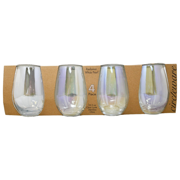4pc Luster Stemless Wine Set Craft Box C/P 6