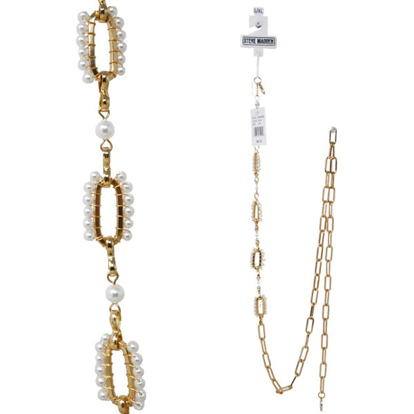 L/XL Gold Bead Belt C/P 50 Steve Madden
