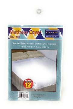 WHITE PEVA FULL MATTRESS COVER C/P 24
