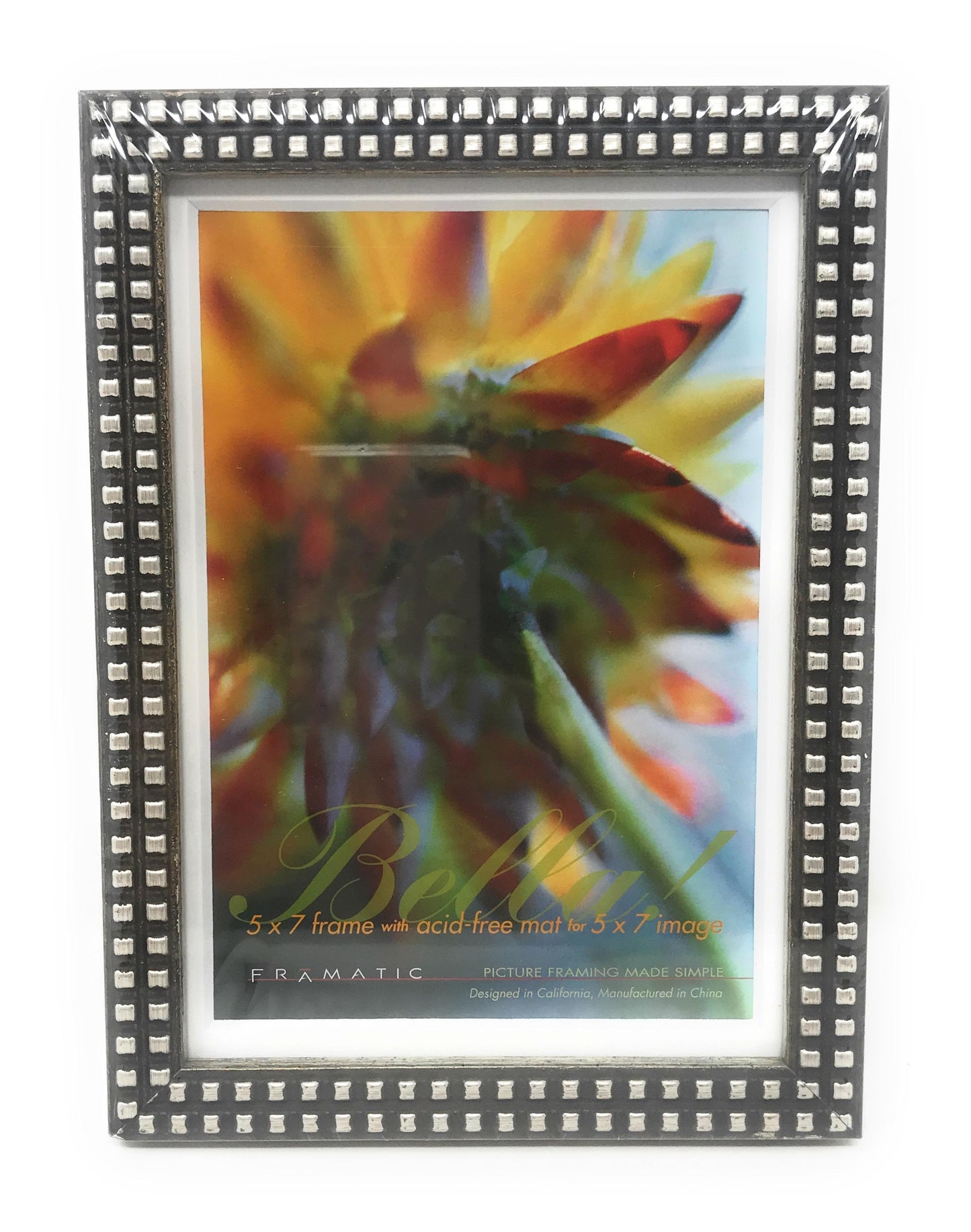 BELLA 5X7 ANTIQUE SLVR W 5X7 MAT C/P 3