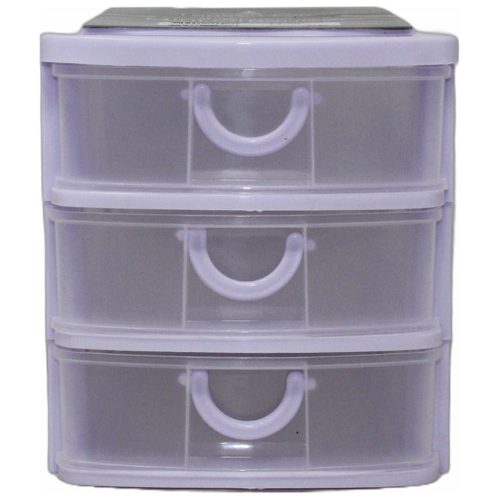 LONDON FOG 3-DRAWER PURPLE MINI ORGANIZER C/P 12