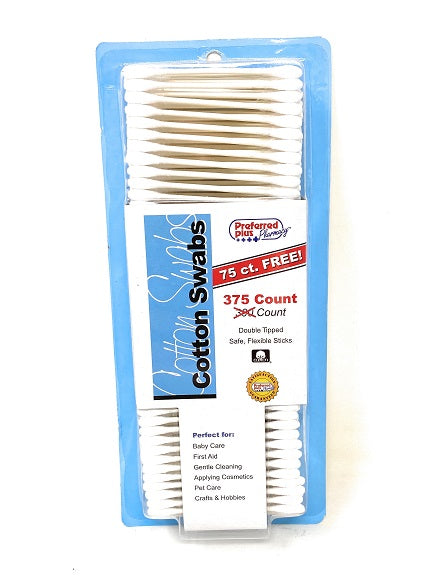 Preferred Plus 375 Count Paper Swabs c/p 24