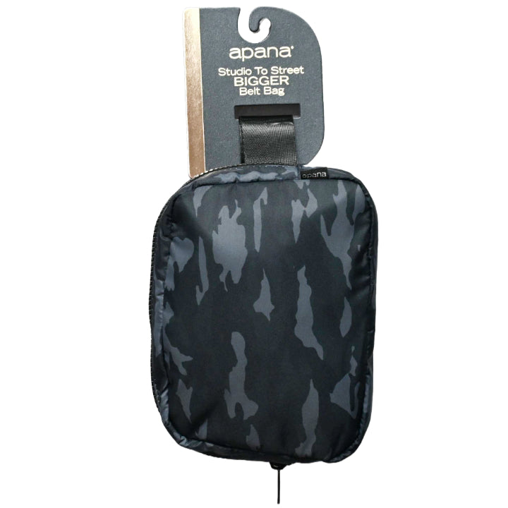 Black Camo On The Run - XL Crinkle 2L Waist Pack C/P 36