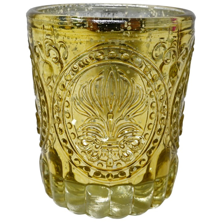 *NO CA*Metallic Gold Primrose Mercury Glass Votive Candle Holder C/P 48 Richland