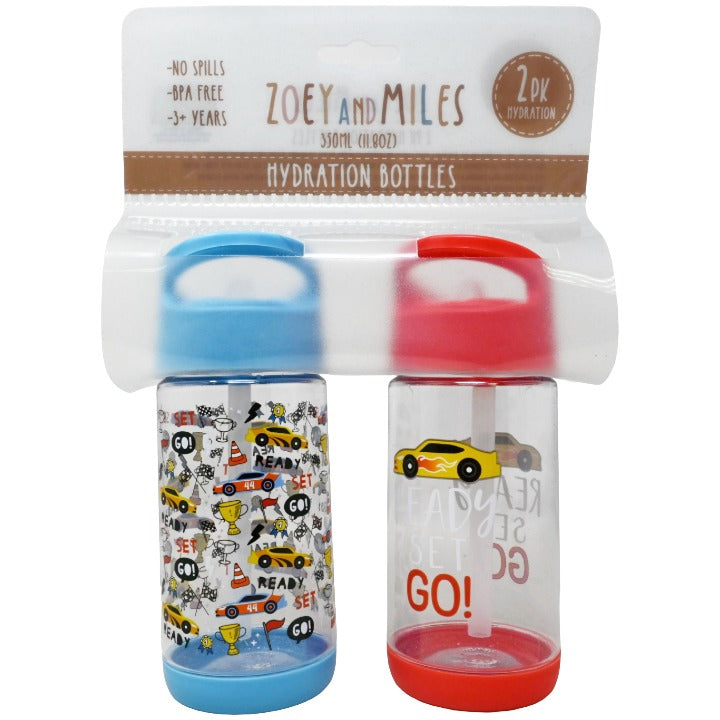 Kids 2pk Ready Set Bottle C/P 12 Zoey & Miles