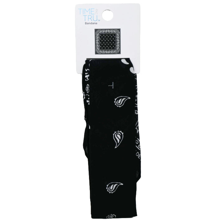 BLACK PRINTED BANDANA C/P 72